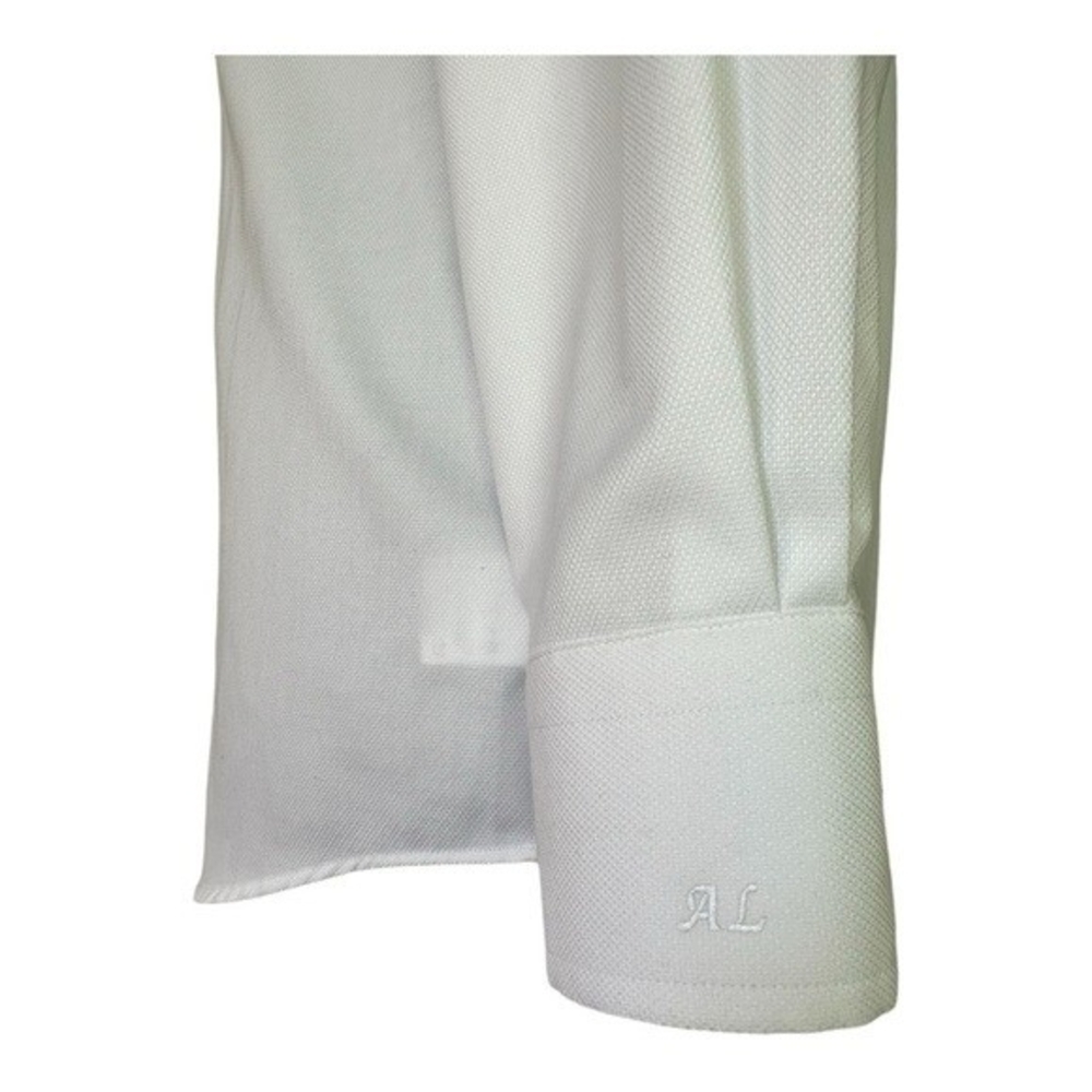 ENZO Men’s White Cotton Button Front Long Sleeve Dress Shirt Custom Fit Size M - Picture 5 of 7